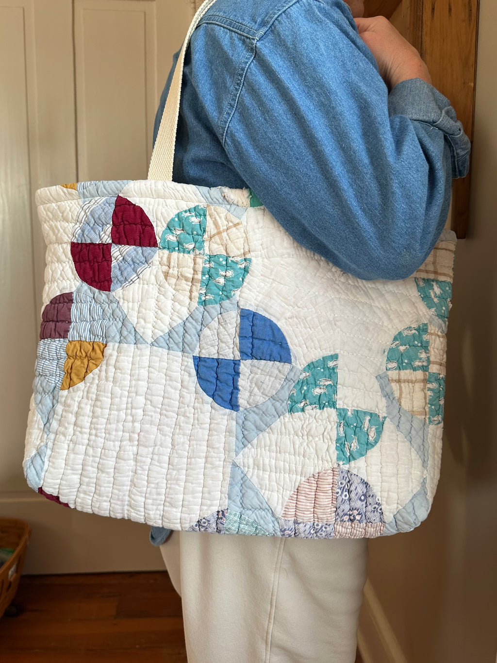 Circle Quilt Tote & Pouch Set