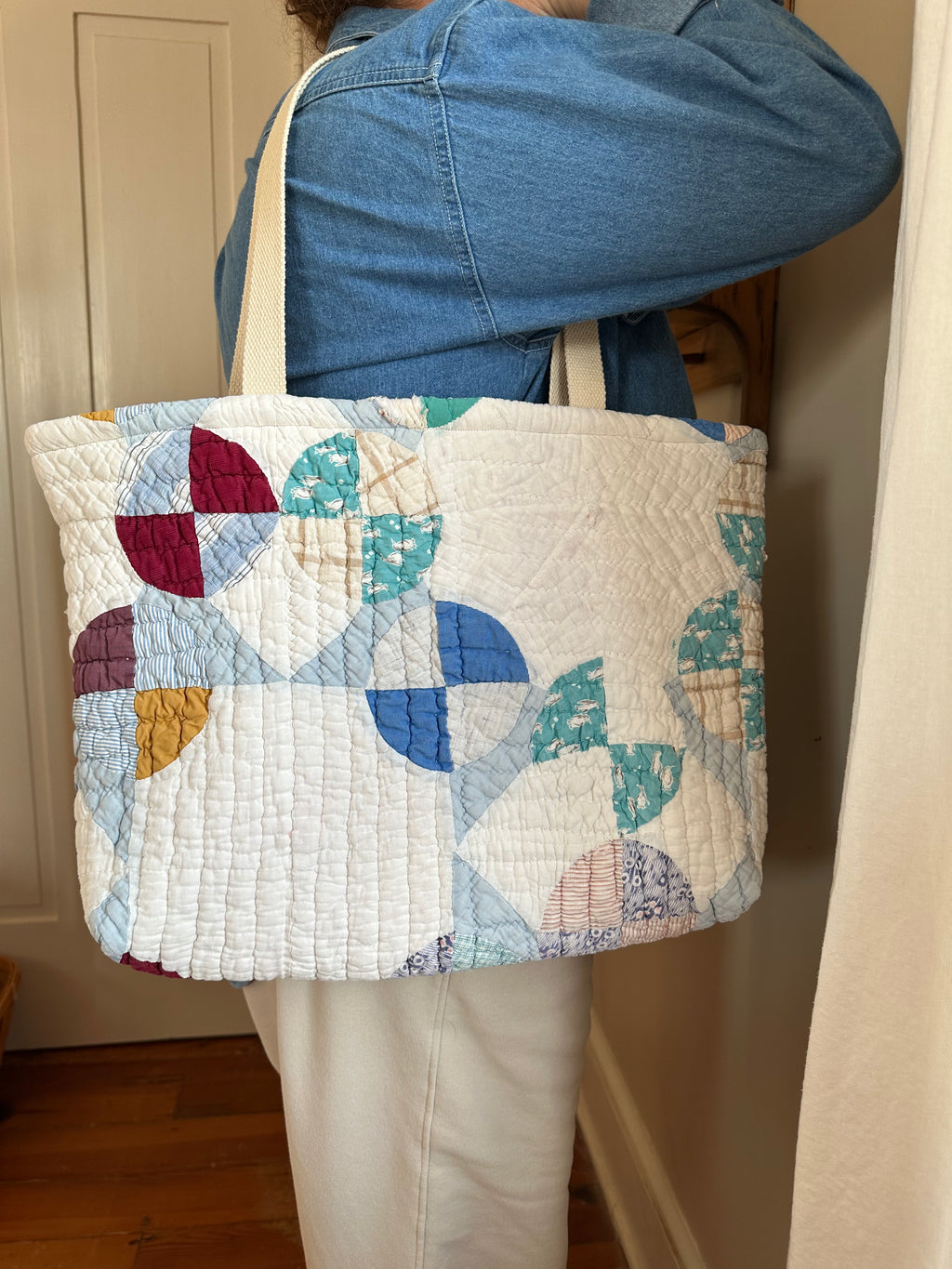 Circle Quilt Tote & Pouch Set