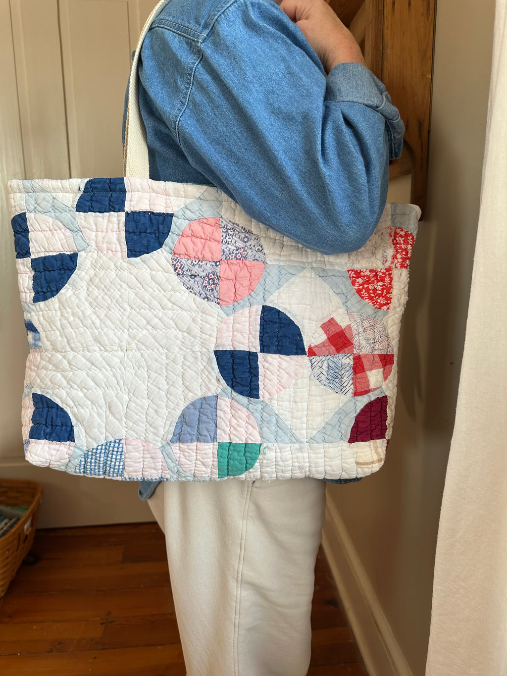 Circle Quilt Tote & Pouch Set