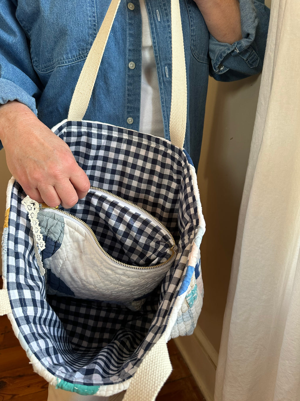 Circle Quilt Tote & Pouch Set