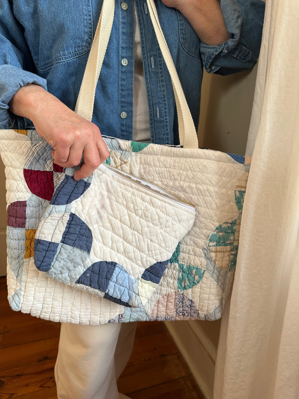 Circle Quilt Tote & Pouch Set